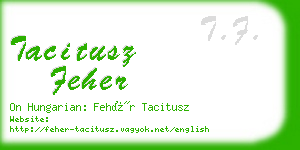 tacitusz feher business card
